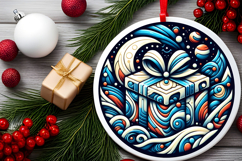 Round Christmass Ornament PNG Product Image 2