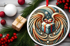 Round Christmass Ornament PNG Product Image 2