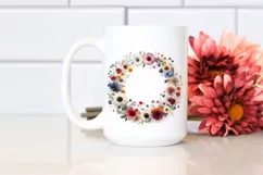 Watercolor Wild Flowers Colorful Frame | Sublimation | Product Image 2