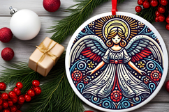 Round Christmass Ornament PNG Product Image 2