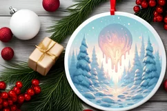 Pastel Christmas Candy Scene Sublimation PNG Product Image 2