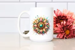 Glossy Wooden Sunflower PNG Product Image 2