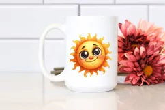 Watercolor Funny Baby Face PNG Product Image 2