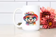 Cute Baby Otter Sun es | Sublimation Clipart Product Image 2