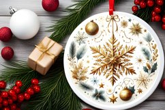 Round Christmas Ornament Sublimation|Clipart Product Image 2