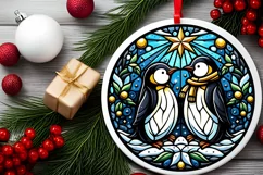 Round Christmas Ornament Sublimation|Clipart Product Image 2