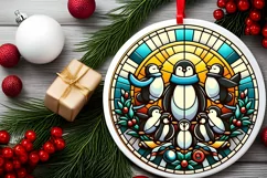 Round Christmas Ornament Sublimation|Clipart Product Image 2