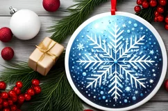 Round Christmas Ornament Sublimation|Clipart Product Image 2