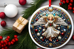 Round Christmass Ornament PNG Product Image 2