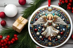 Round Christmas Ornament Sublimation|Clipart Product Image 2