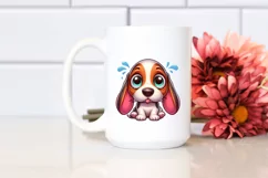 Crazy Basset Hound Watercolor | Sublimation | Clipart Product Image 2