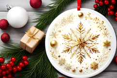 Round Christmass Ornament PNG Product Image 2