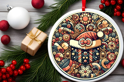 Round Christmass Ornament PNG Product Image 2