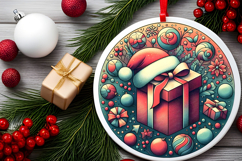 Round Christmass Ornament PNG Product Image 2
