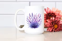 A Glossy Lavender Clipart with Watercolor Splash Product Image 2