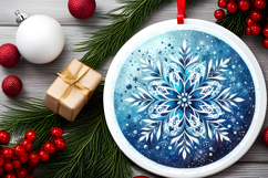 Round Christmass Ornament PNG Product Image 2