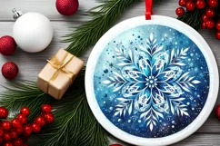 Round Christmas Ornament Sublimation|Clipart Product Image 2