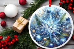 Round Christmas Ornament Sublimation|Clipart Product Image 2