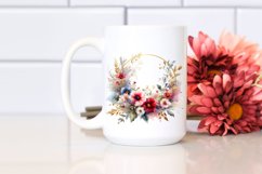 Abstract Gold Foil Wild Flowers | Sublimation | Clipart Product Image 2