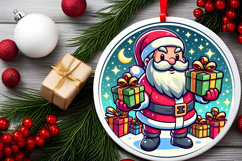 Round Christmass Ornament PNG Product Image 2