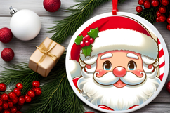 Round Christmass Ornament PNG Product Image 2