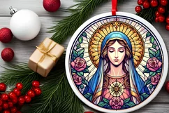 Round Christmas Ornament Sublimation|Clipart Product Image 2