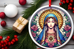 Round Christmass Ornament PNG Product Image 2