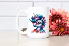 Cute Baby Unicorn Drawing PNG Product Image 2