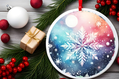 Round Christmass Ornament PNG Product Image 2