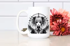 Vibrant Gothic Girl PNG Product Image 2