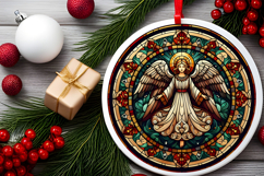 Round Christmass Ornament PNG Product Image 2