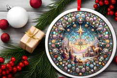 Round Christmass Ornament PNG Product Image 2