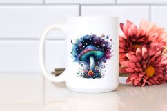 colorful Magical Aster Mushroom | Sublimation | Clipart Product Image 2