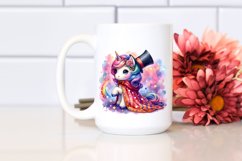 Colorful Baby Unicorn with Magician&#039;s Cape PNG Product Image 2