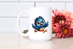 colorful Baby Blackbird Dancing Clipart Product Image 2