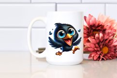 colorful Baby Blackbird Dancing Clipart Product Image 2