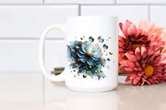 Glass Cosmos with Golden Insertions Watercolor Splash Product Image 2