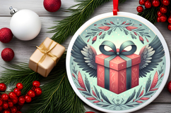 Round Christmass Ornament PNG Product Image 2