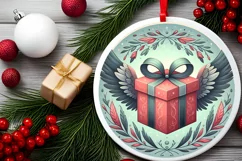 Round Christmas Ornament Sublimation|Clipart Product Image 2