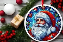 Round Christmas Ornament Sublimation|Clipart Product Image 2