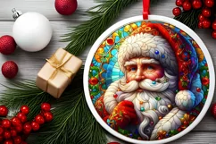 Round Christmas Ornament Sublimation|Clipart Product Image 2