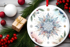 Round Christmass Ornament PNG Product Image 2