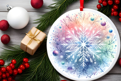 Round Christmass Ornament PNG Product Image 2