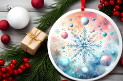 Round Christmass Ornament PNG Product Image 2