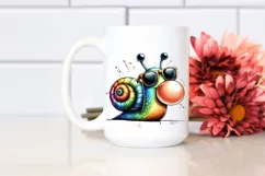 Cartoon Snail with Sunglasses Blowing Chewing Gum | Product Image 2