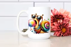 Cartoon Snail with Sunglasses Blowing Chewing Gum | Product Image 2