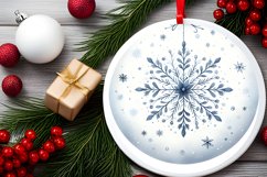 Round Christmas Ornament Sublimation|Clipart Product Image 2