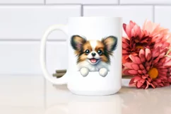 Funny Papillon Baby Smiling Watercolor Product Image 2