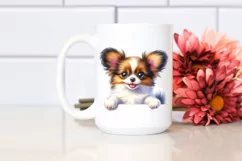 Funny Papillon Baby Smiling Watercolor Product Image 2