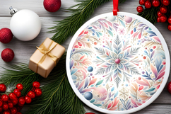 Round Christmass Ornament PNG Product Image 2